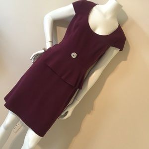 Ann Taylor Plum Peplum Dress